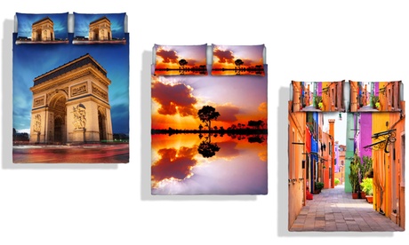 Parure letto matrimoniale Sogni e Capricci con stampa digitale sul lenzuolo e sulle federe disponibile in varie fantasie