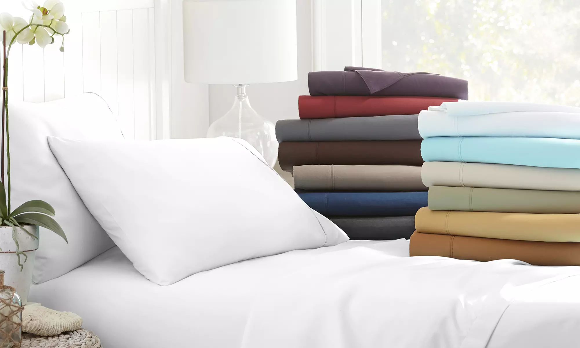 Deep-Pocket Merit Linens Microfiber Sheet Set (4-Piece) - Primary Image