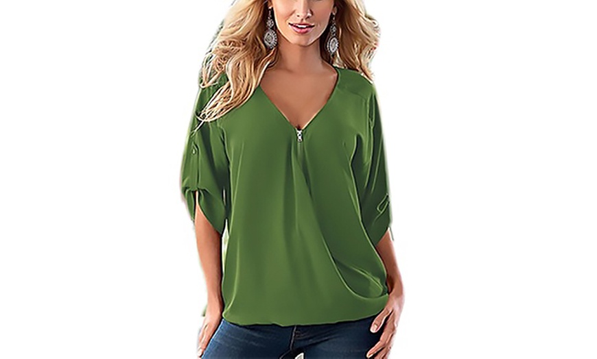 Image 4: Women's Zip-Front Top 