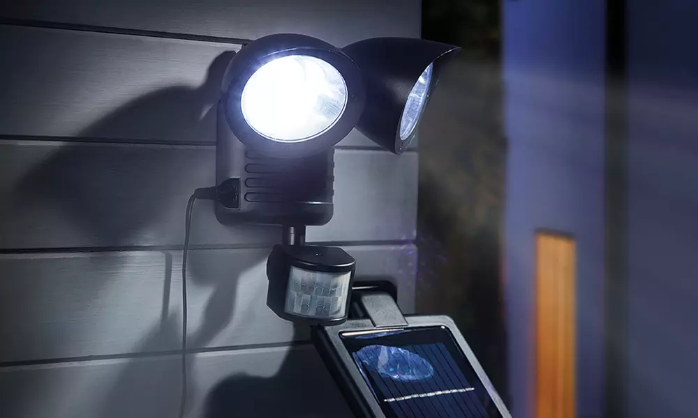 Adjustable PIR Motion Sensor Twin Solar Light - Primary Image