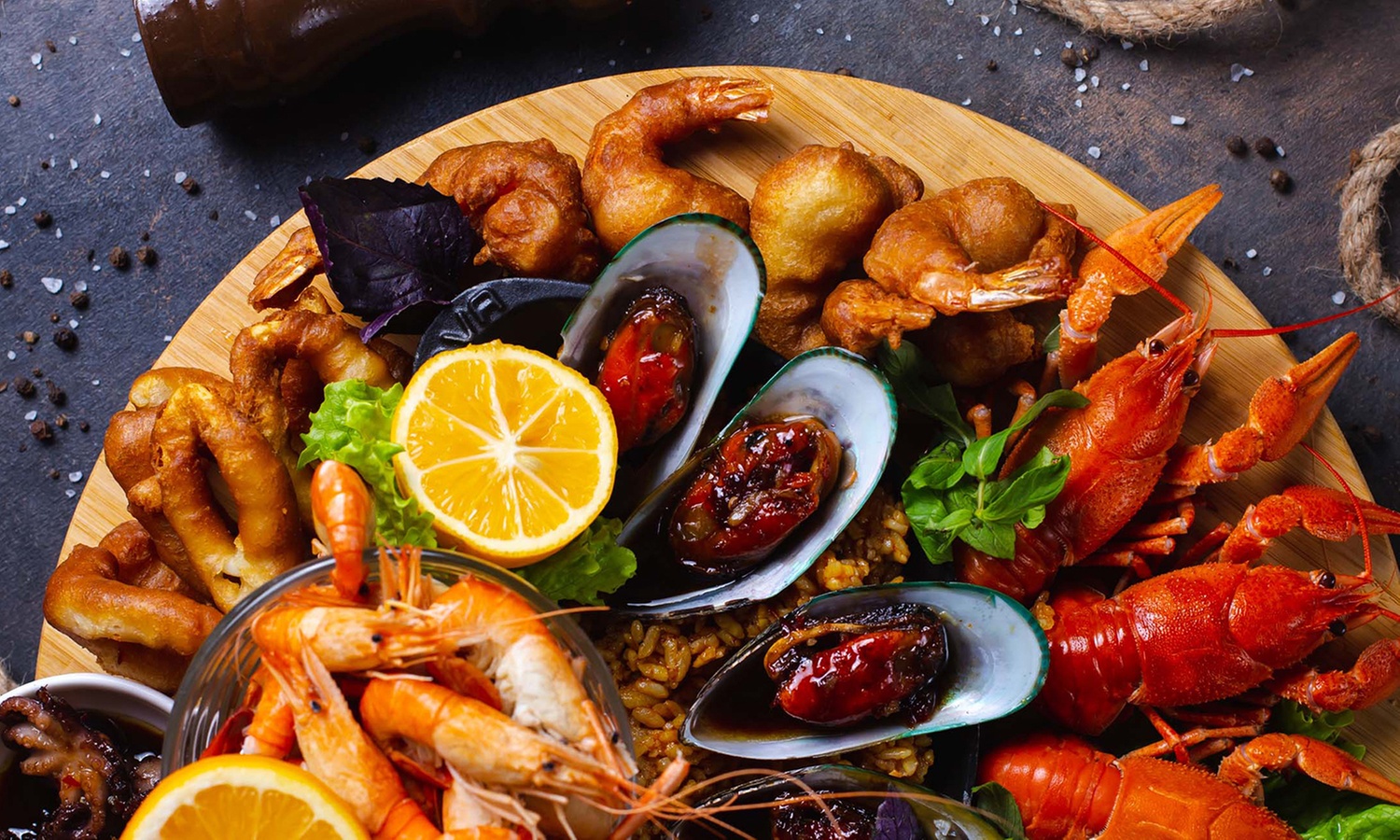 Seafood Night with Choice of Beverage  for One, Two or Four