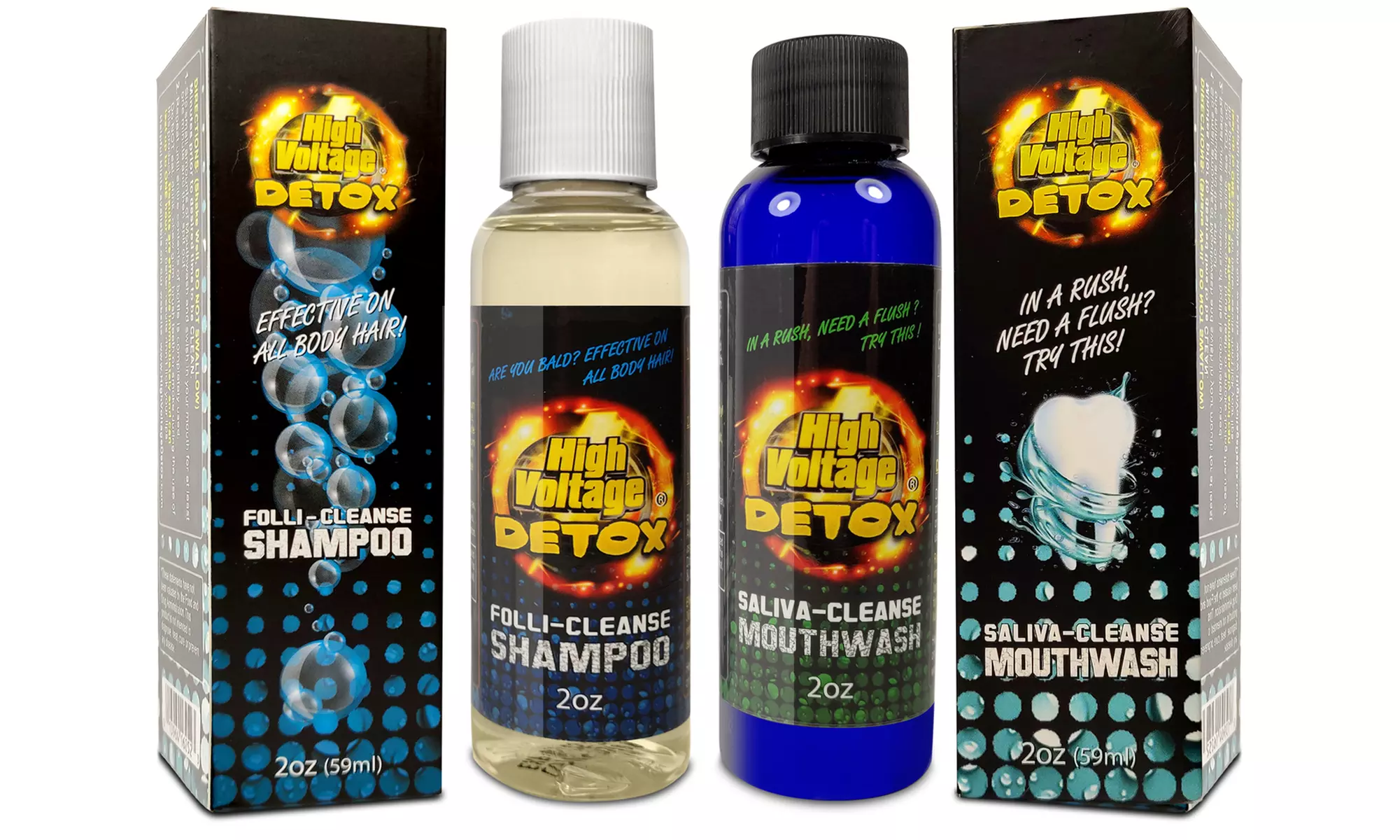 Detox Saliva Cleanse Mouthwash and/or Shampoo (2 Fl. Oz.) by High Voltage - Primary Image