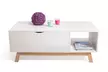 Homekraft ausklappbarer Couchtisch in Weiß - Second Medium