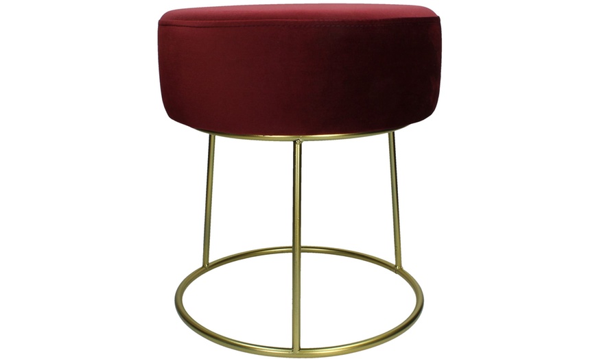 Image 2: Velvet Stool