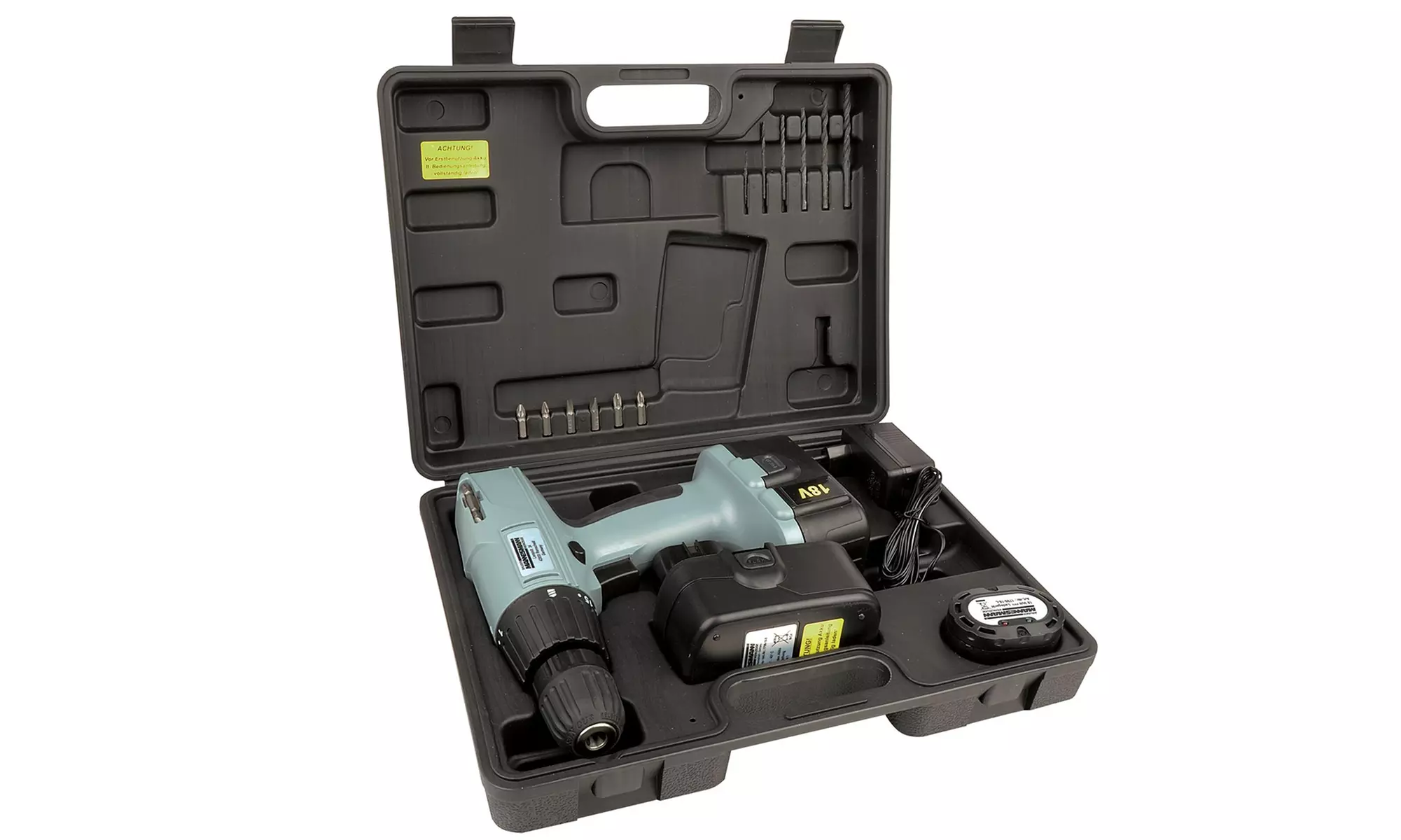 Brüder Mannesmann 18 V Elektronik-Akku-Bohrschrauber-Set NiCd optional mit 2 Akkus - Second Medium