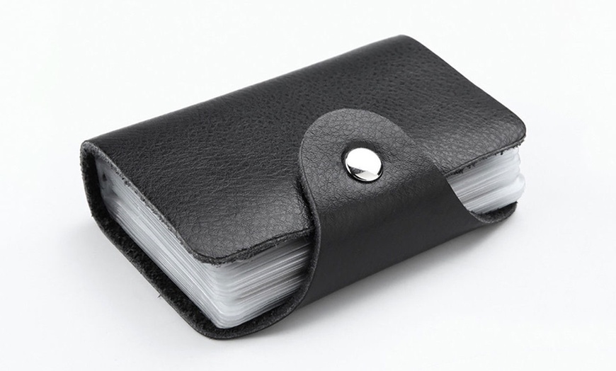 Image 3: Unisex 24-Slot Card Holder