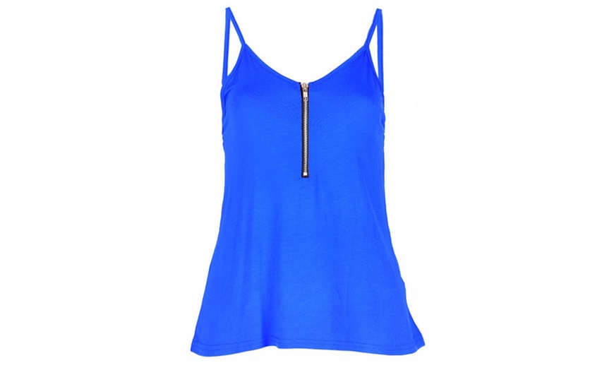 Image 5: Women's Zip-Front Cami Top