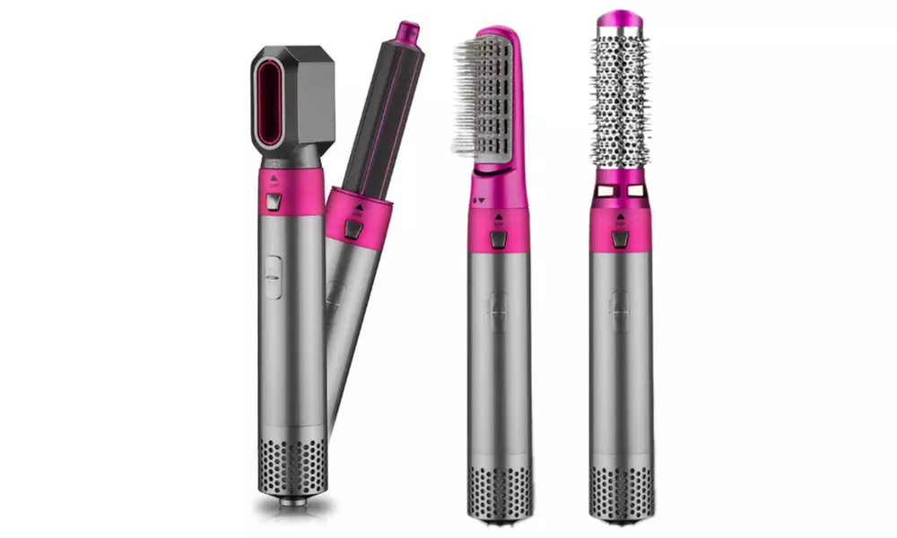 Cepillo secador y moldeador del cabello multifunción con 5 apliques