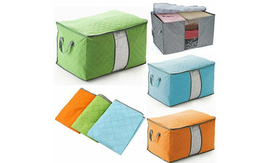 Image 2: Anti Dust Large Storage Bag Clothes Quilt Blanket Storage Sort Home Organizer