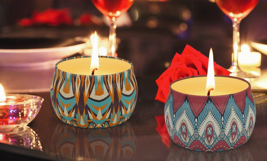 Image 9: Aroma Therapy Scented Candle Gift Set