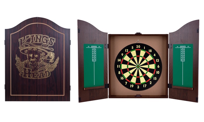 Up To 58% Off on King's Head Dartboard Cabinet | Groupon Goods