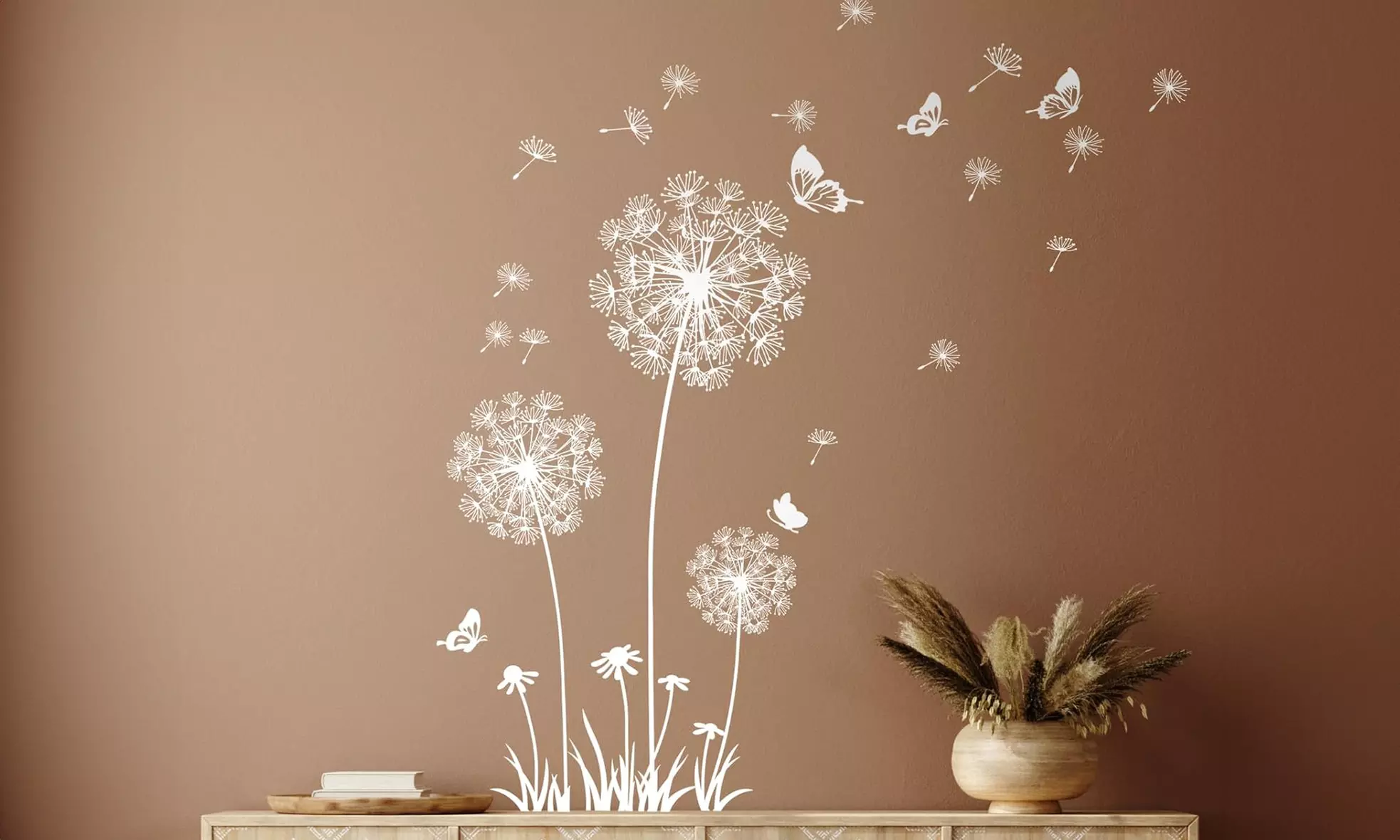 Wandaufkleber mit Pusteblumen-Motiv