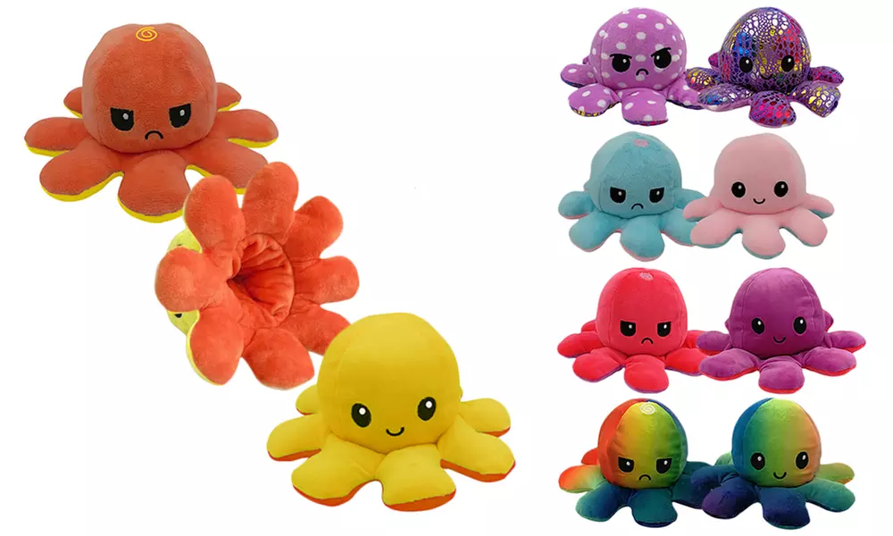 Jusqu'à 4 peluches réversibles poulpe pour exprimer les émotions - Primary Image
