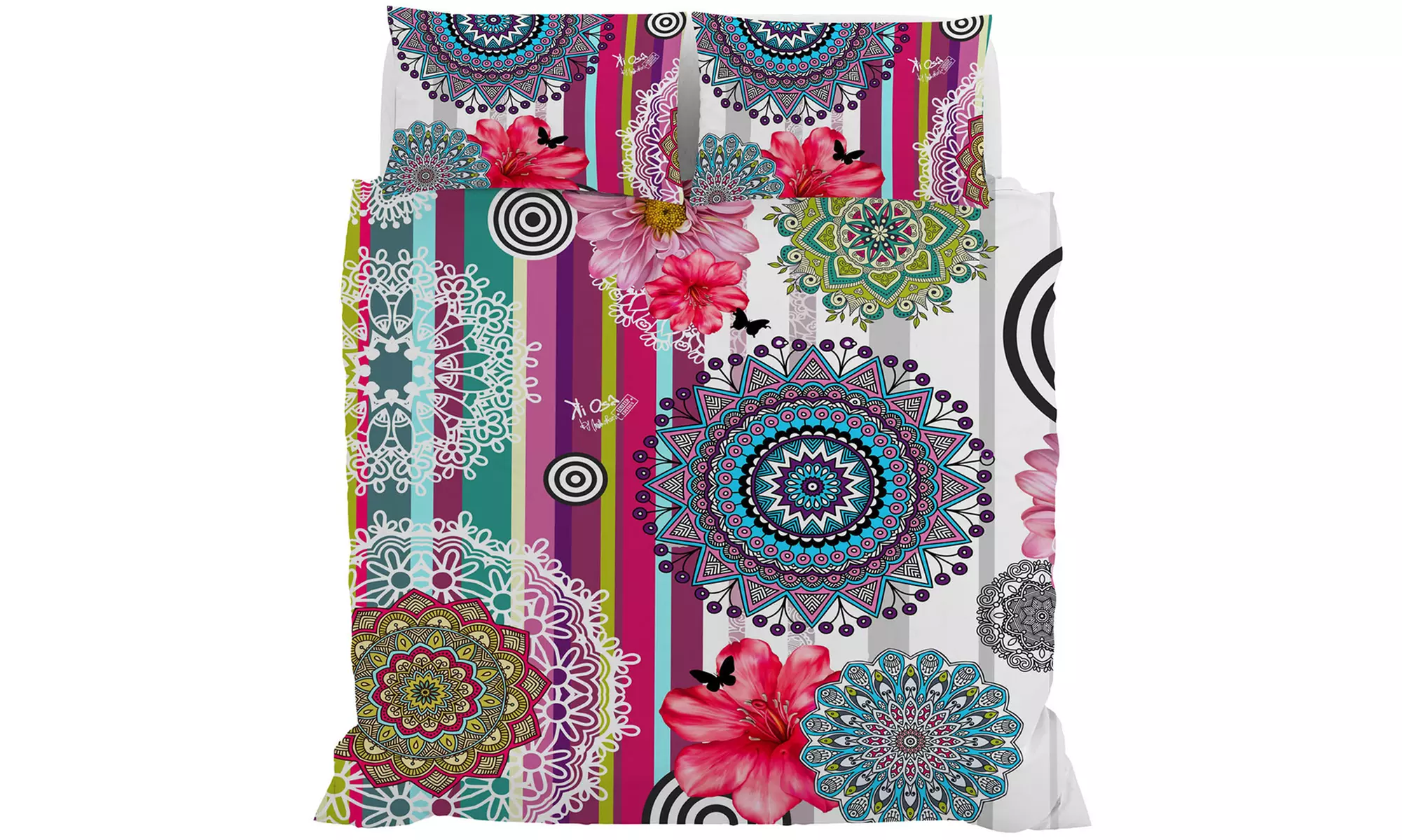 Parure copripiumino Kiosa in stampa digitale