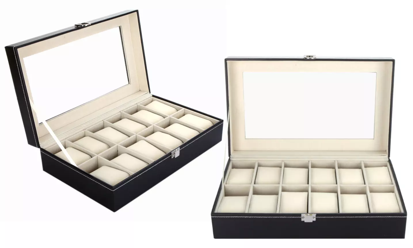 Boîte à montre avec 12 emplacements, design élégant - Second Medium