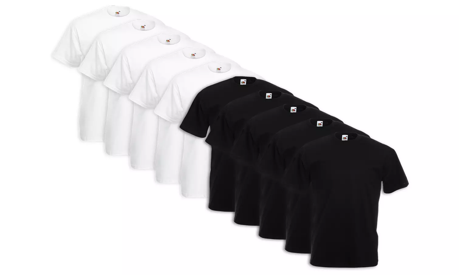 Lot de 10 t-shirts pour hommes de la marque Fruit of The Loom