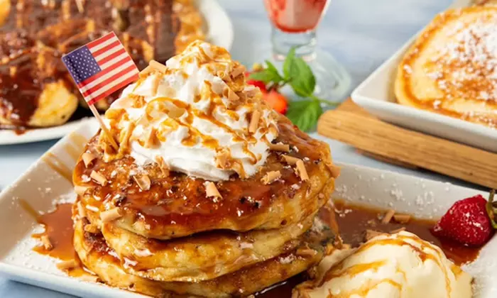 Hausgemachte American Style Pancakes für bis zu 4 Personen