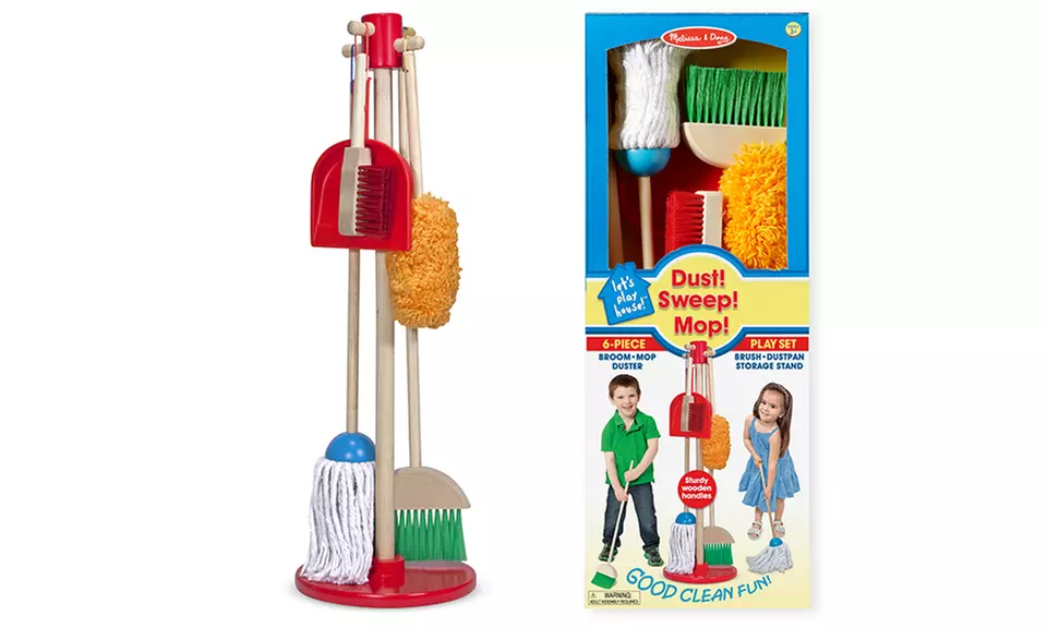 Melissa & Doug Let's Play House Dust, Sweep & Mop (6-Piece) - Primary Image