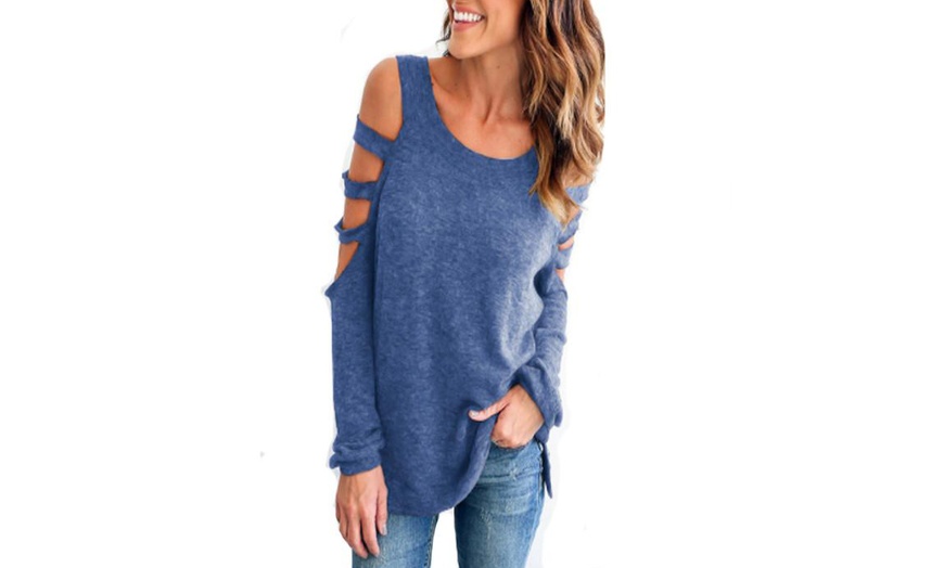 Image 3: Cut-Out Shoulder Jumper