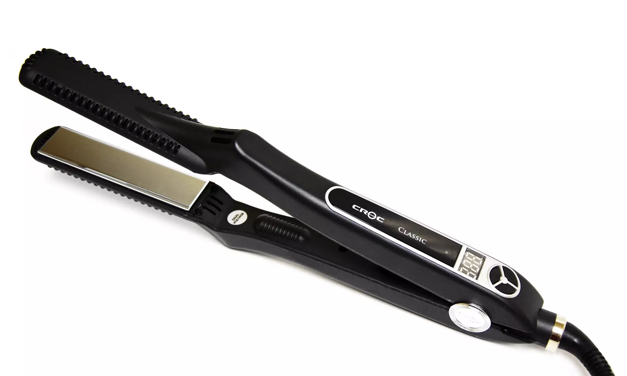 Croc hair straightener Discover CROC Classic Infrared Tourmaline Black Titanium 1.5  main image 2