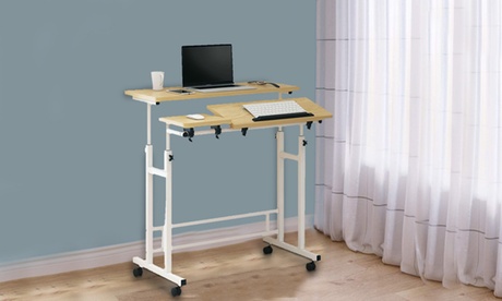 Scrivania porta PC Bakaji con altezza regolabile