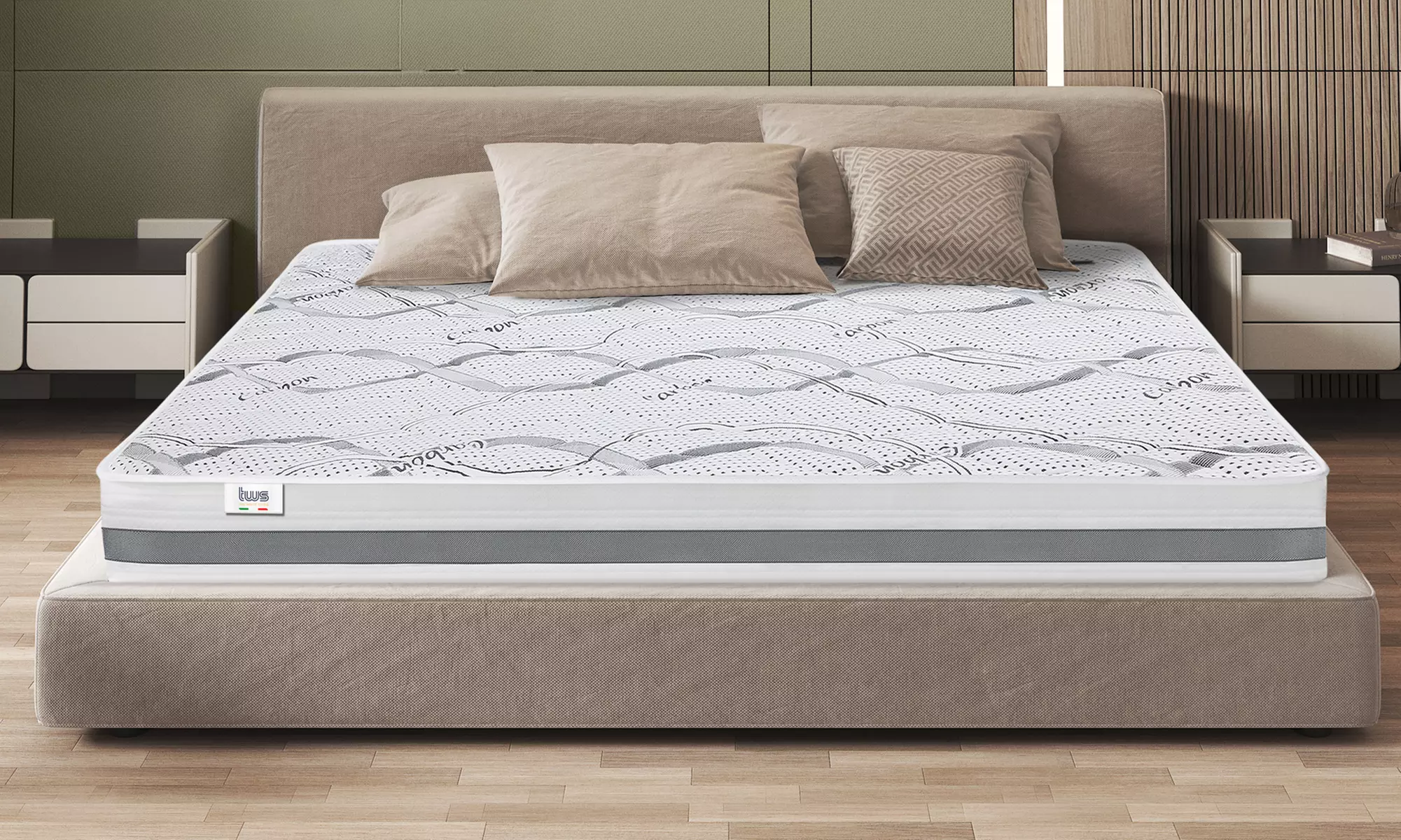 Matelas orthopédique 20 cm à mémoire de forme The White Stone