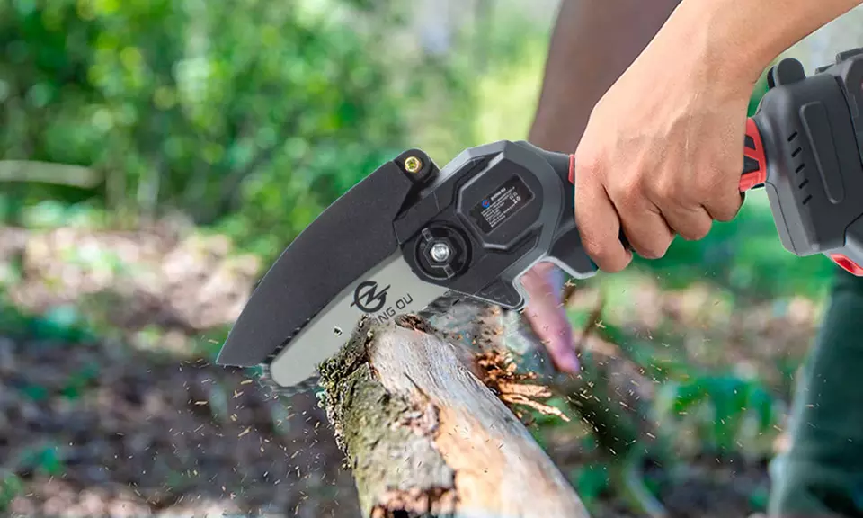 Mini motosega portatile e batteria a litio 21 V ricaricabile