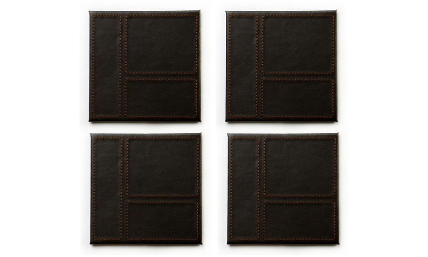 Image 5: Faux Leather Placemats or Coasters