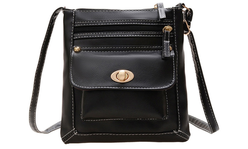 Image 3: Women's Vintage Style Crossbody Shoulder Bag