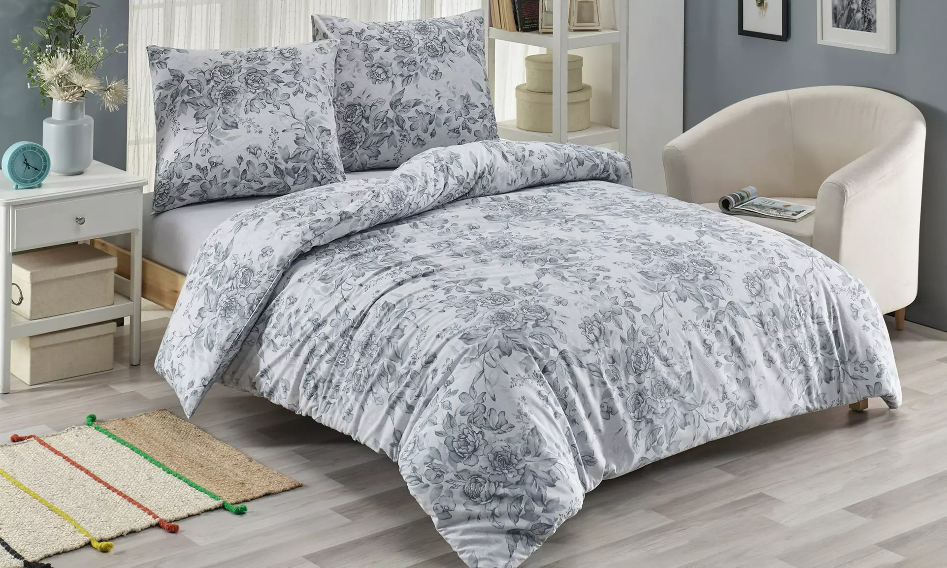 Juego de funda nórdica y 2 fundas de almohada para cama doble