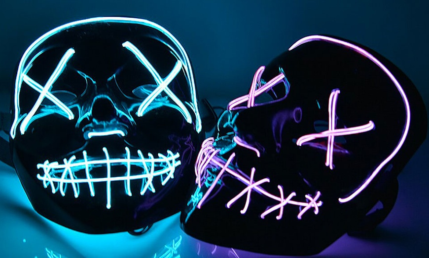 Image 3: Halloween Horror Movie LED Mask