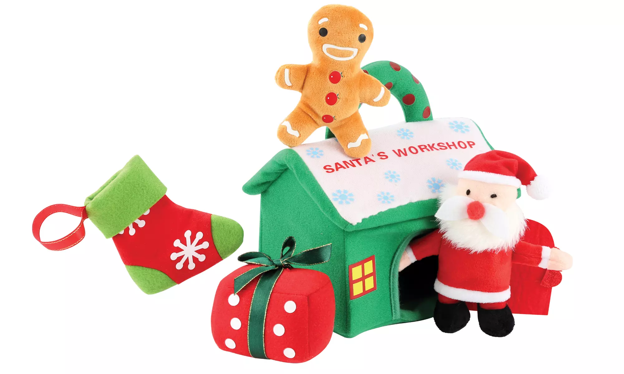 Santa Workshop Talking Plush Toys Playset (5-Piece) - Primary Image
