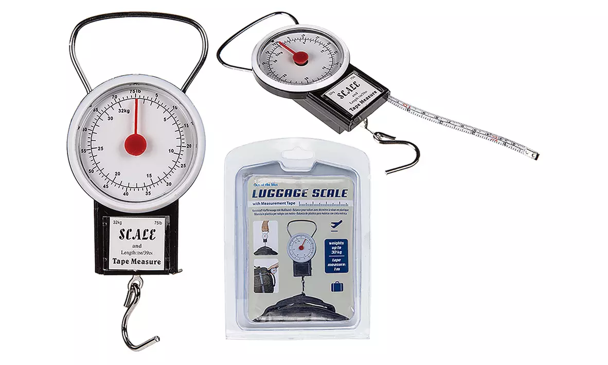 Pèse-bagage manuel jusqu'à 32 kg avec mètre ruban - Primary Image