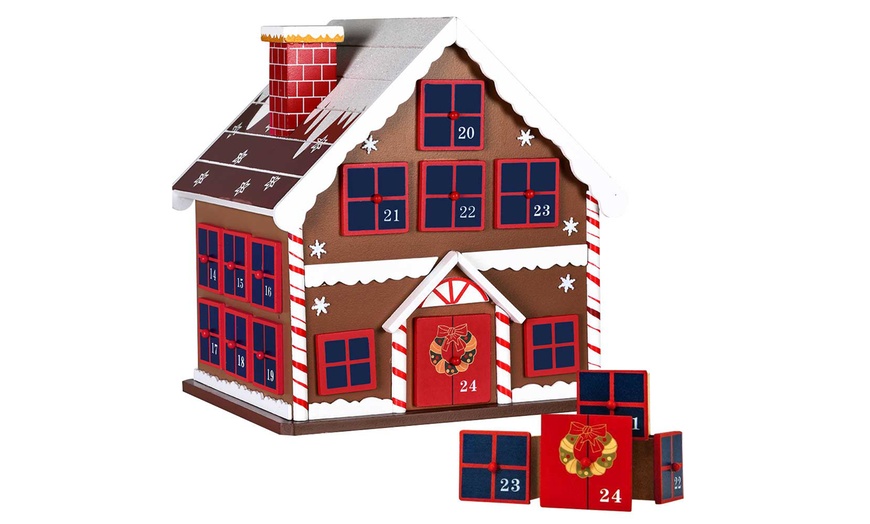 Image 7: Calendario dell'Avvento natalizio in legno Bakaji