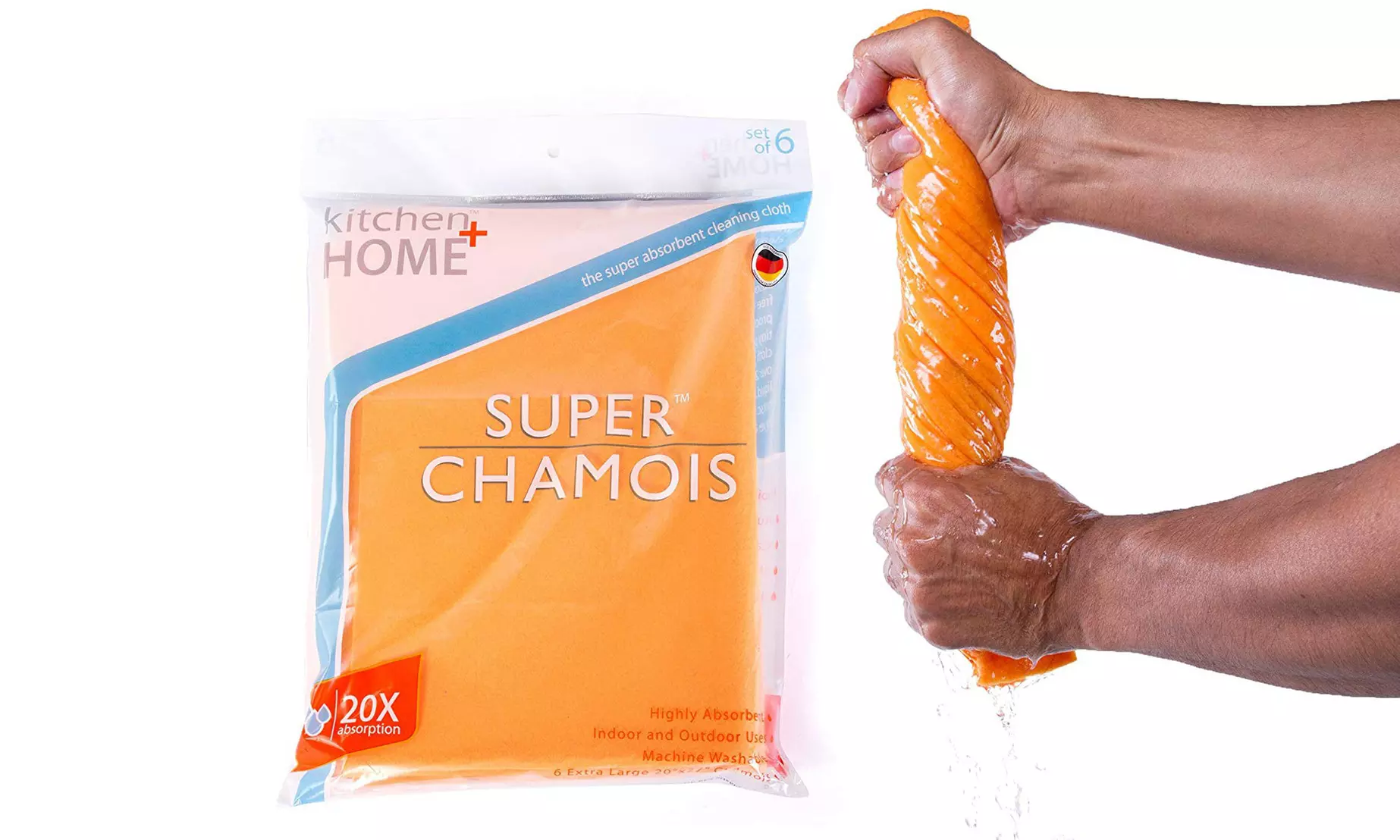 Absorbent Shammy Towels Chamois Cleaning Cloths (6-Pack) - Primary Image