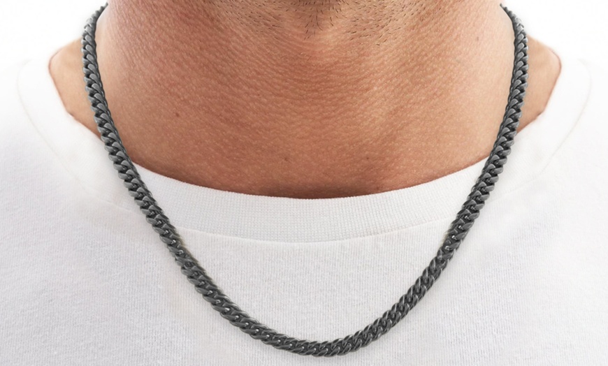 Image 4: Eira Wen Men's Cuban Chain Link Necklace