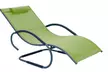Meerweh Luxus XXL Aluminium-Schwingliege sehr bequem extra breit und stabil in Grün, Blau oder Grau - Second Medium