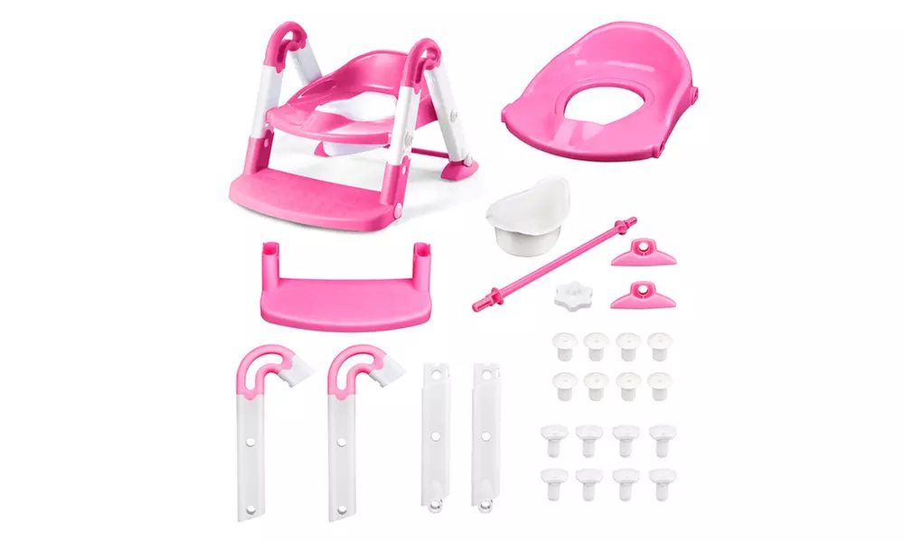 3-in-1 Children's Potty Training Toilet Chair with Step Trainer Ladder - Second Medium