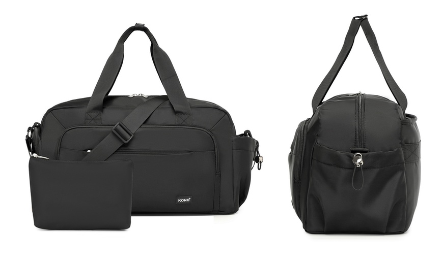 Image 13: Two-Pieces Multi-Compartment Travel Bag Set