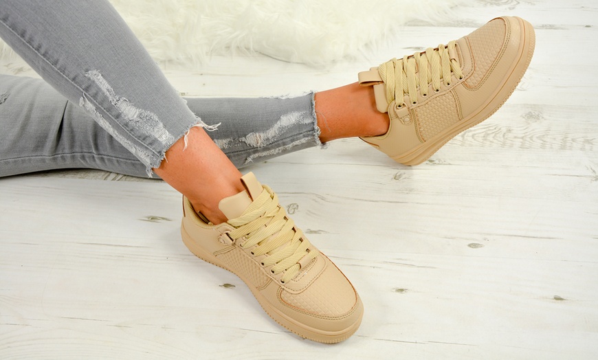 Image 12: Women's Lace-Up Sneakers