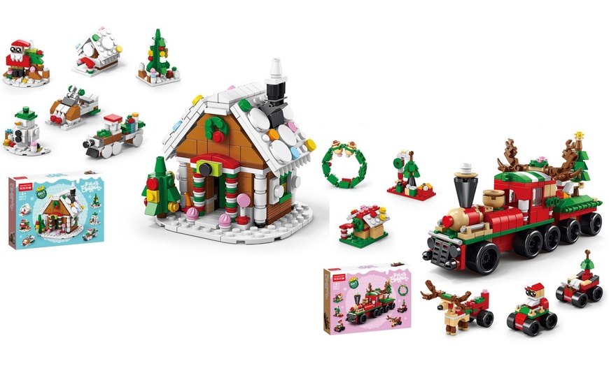 Image 1: Christmas Lego Inspired Building Blocks 