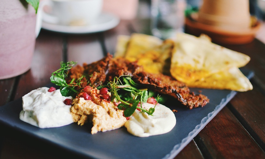 Image 1: Five Mezze Plates and Soft Drinks