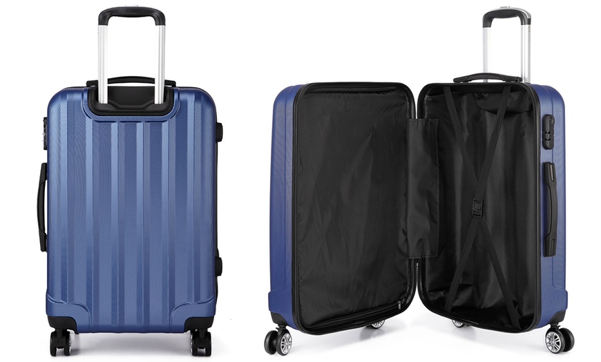 Image 12: One or Three Kono Four Wheels Hard Shell Suitcases