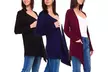 Isaac Liev Women's Lightweight Cardigan with Outside Pockets (3-Pack). Plus Sizes Available. - Image 6