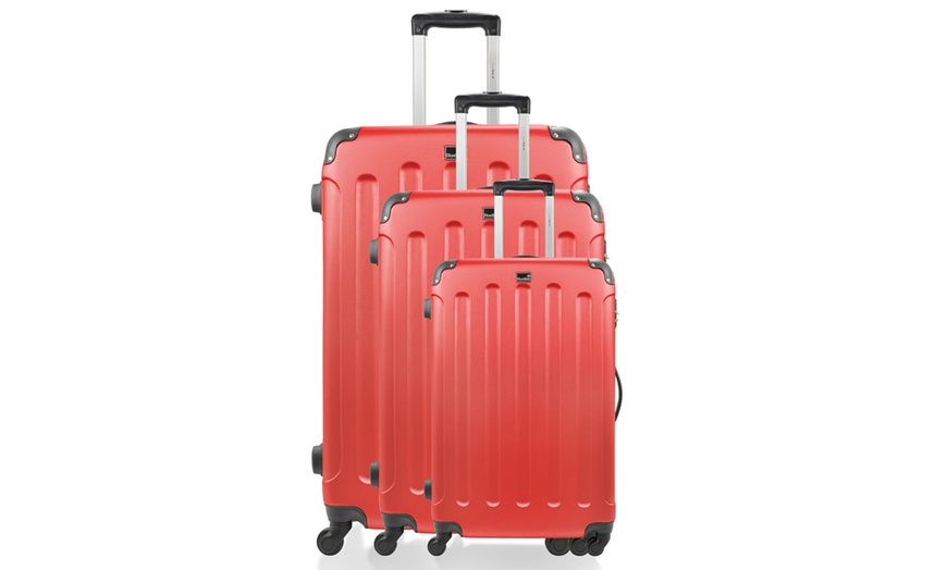 Image 16: Set of Three ABS Suitcases