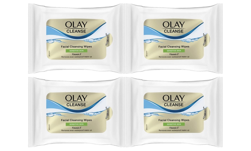 Image 2: Four-Pack of Olay Cleanse Sensitive Face Wipes