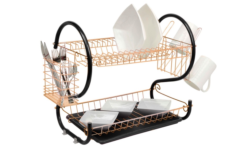 Image 1: Neo Copper Dish Drainer Rack