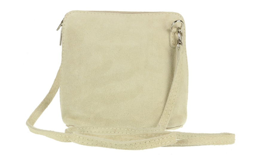 Image 2: Suede Leather Cross-Body Bag