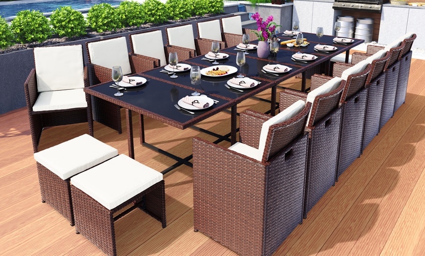 Image 25: Vegas Rattan Cube Set