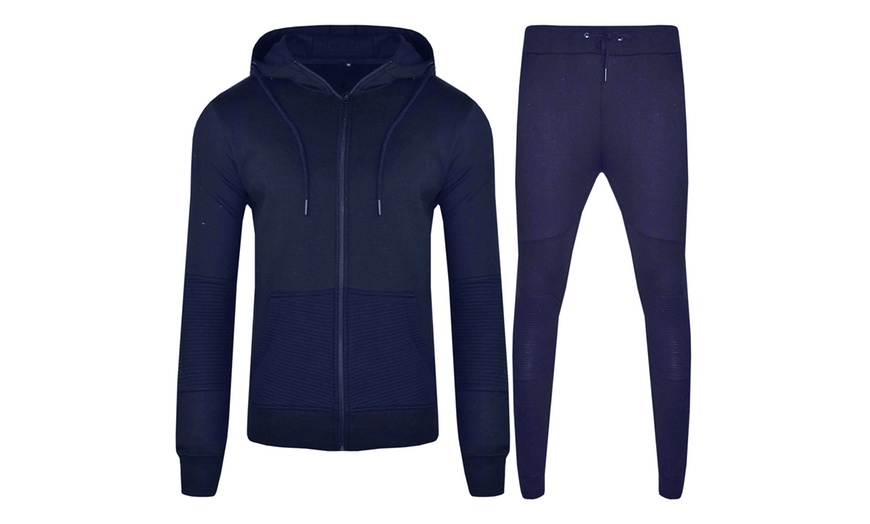 Image 5: Men's Slim Fit Fleece Tracksuit